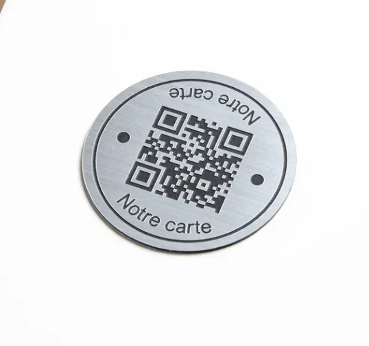 Rund - QR-Code für die Speisekarte am Tisch