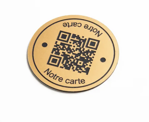 Rund - QR-Code für die Speisekarte am Tisch